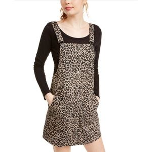 Leopard overall skirt